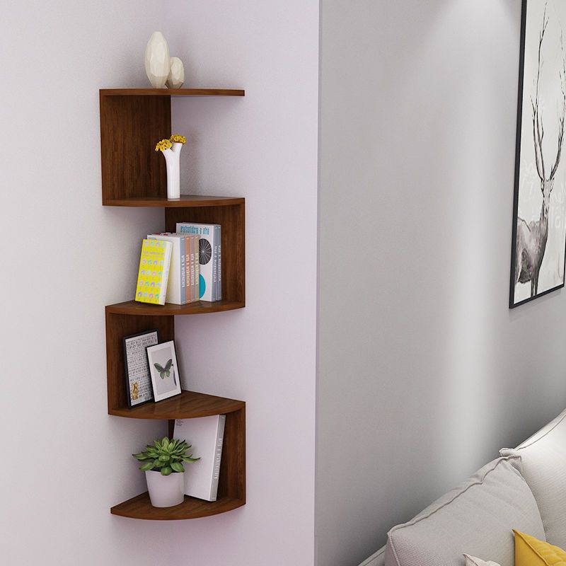 Solid Wood Corner Bookshelf Multi-layer