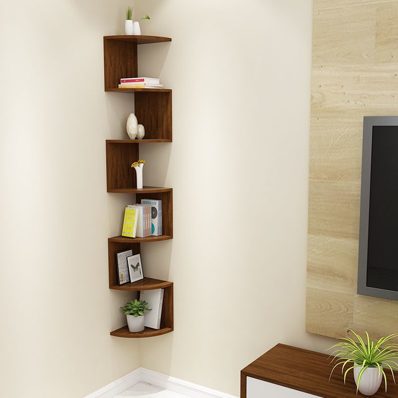 Solid Wood Corner Bookshelf Multi-layer