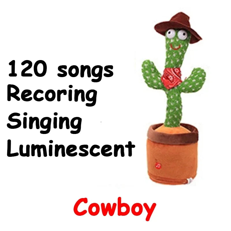 “Rechargeable Dancing Cactus Toy – Singing & Glowing Plush for Babies”