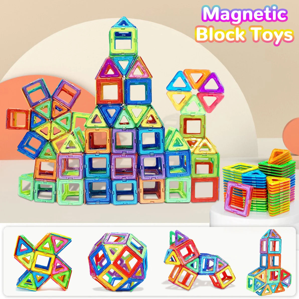 “Magnetic Building Blocks – STEM Construction Toy for Kids”
