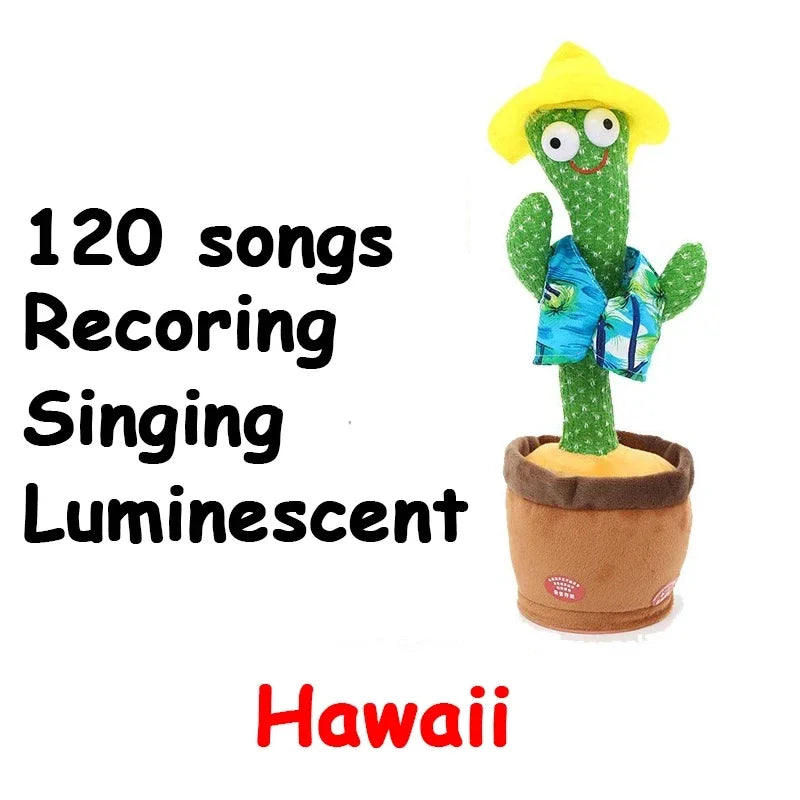 “Rechargeable Dancing Cactus Toy – Singing & Glowing Plush for Babies”