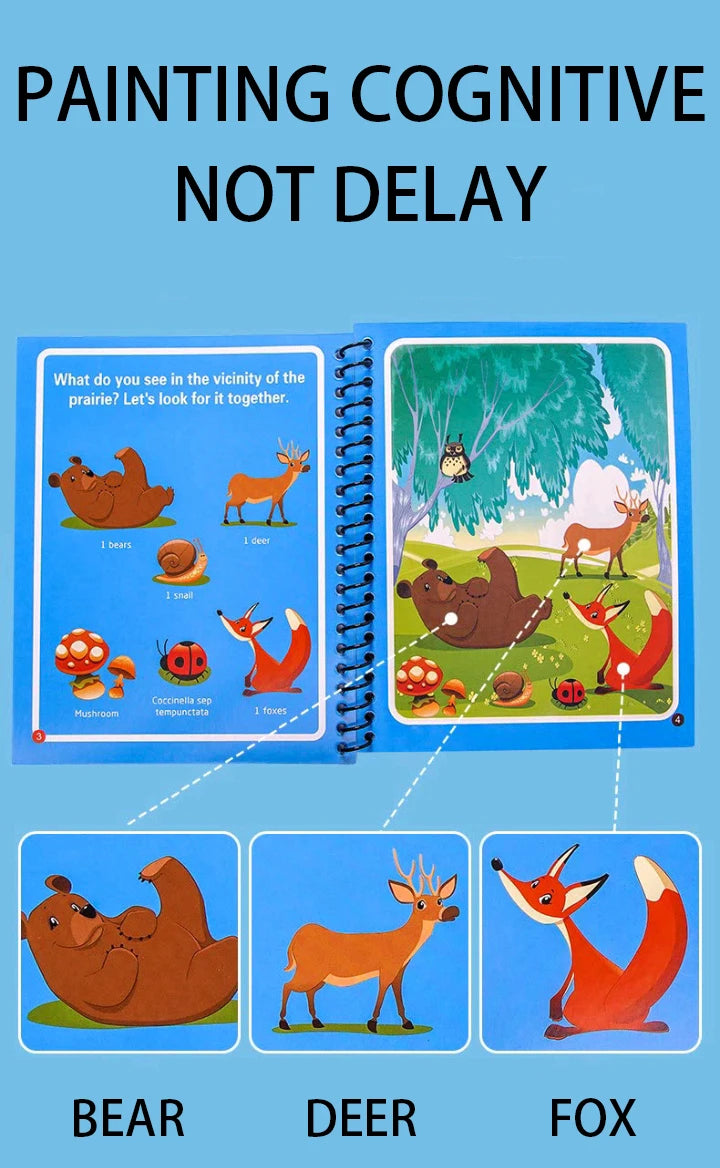 “Magic Water Drawing Book – Reusable Montessori Sensory Toy for Kids”