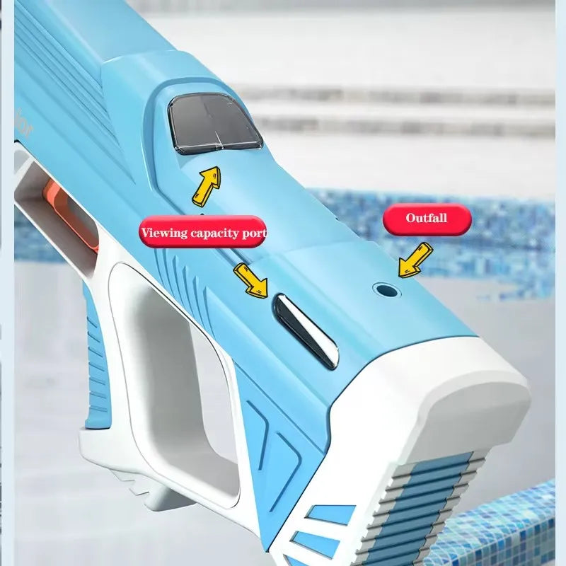 Automatic Electric Water Gun – 43cm Portable Outdoor Toy for Kids & Adults | Summer Beach Game
