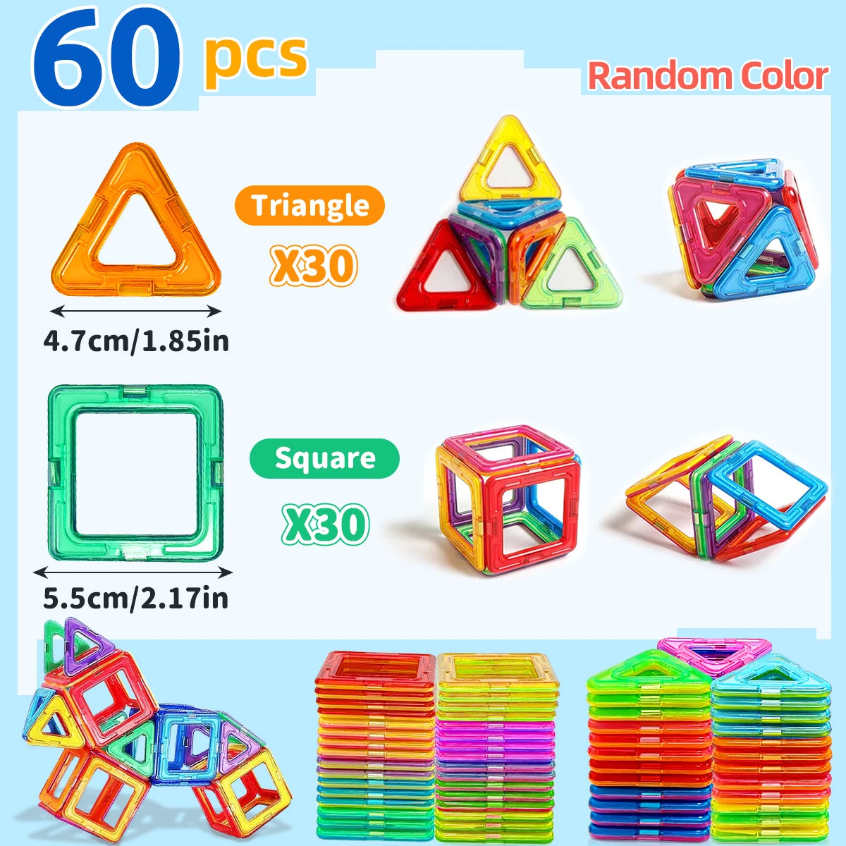 “Magnetic Building Blocks – STEM Construction Toy for Kids”