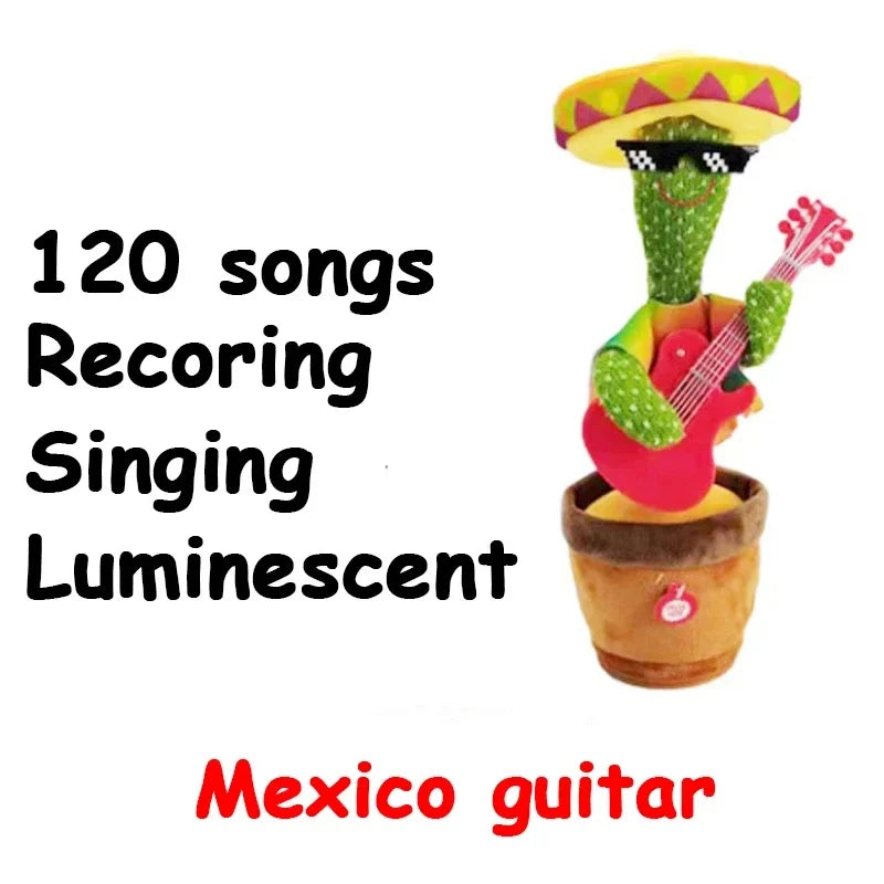 “Rechargeable Dancing Cactus Toy – Singing & Glowing Plush for Babies”