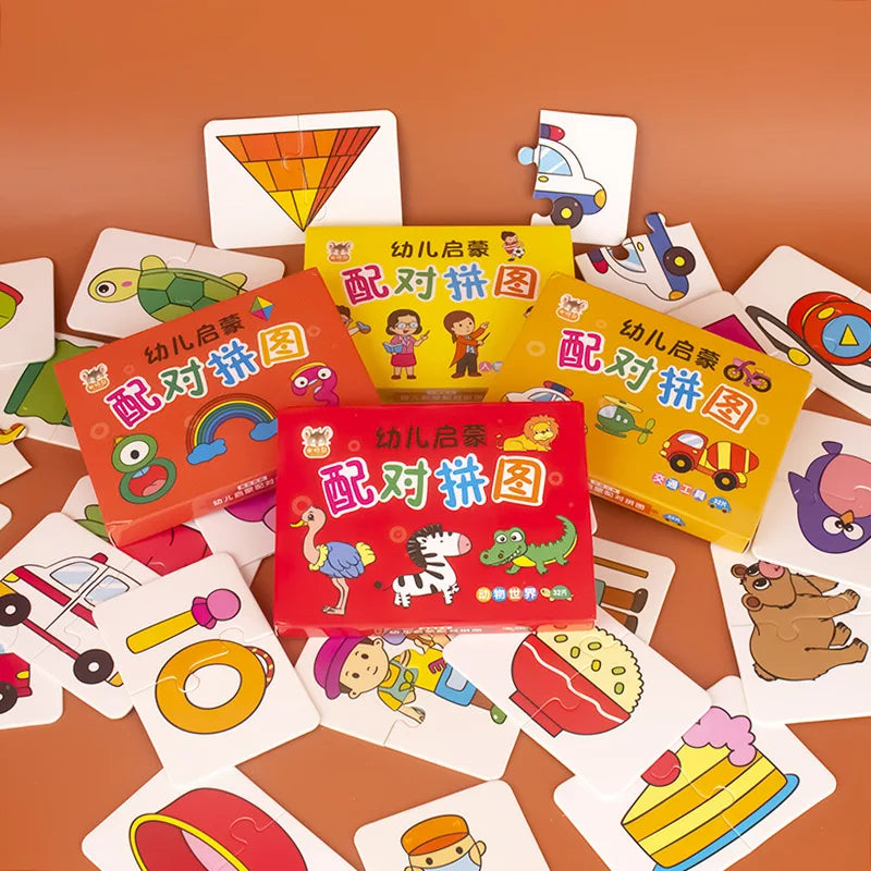 “32 Pcs Educational Matching Cards – Cognitive Puzzle Toy for Toddlers”