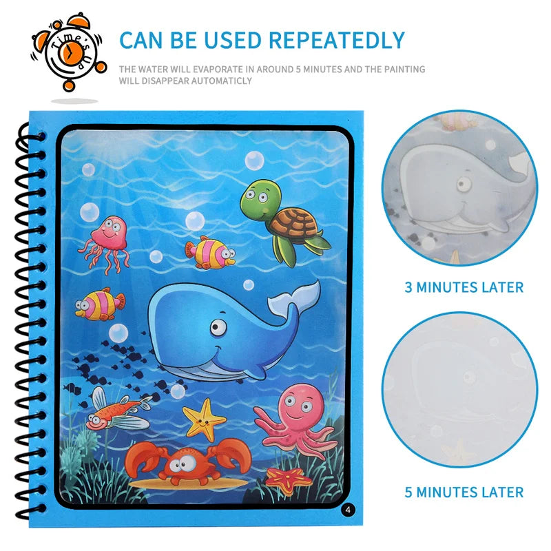 “Magic Water Drawing Book – Reusable Montessori Sensory Toy for Kids”