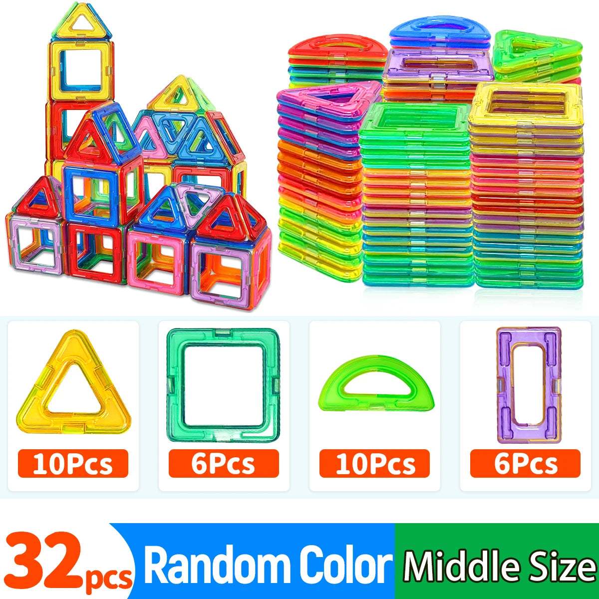 “Magnetic Building Blocks – STEM Construction Toy for Kids”