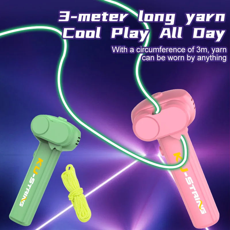 Glow-in-the-Dark String Launcher Toy – Handheld Stress Relief for Kids & Party Fun