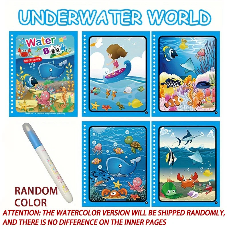“Magic Water Drawing Book – Reusable Montessori Sensory Toy for Kids”