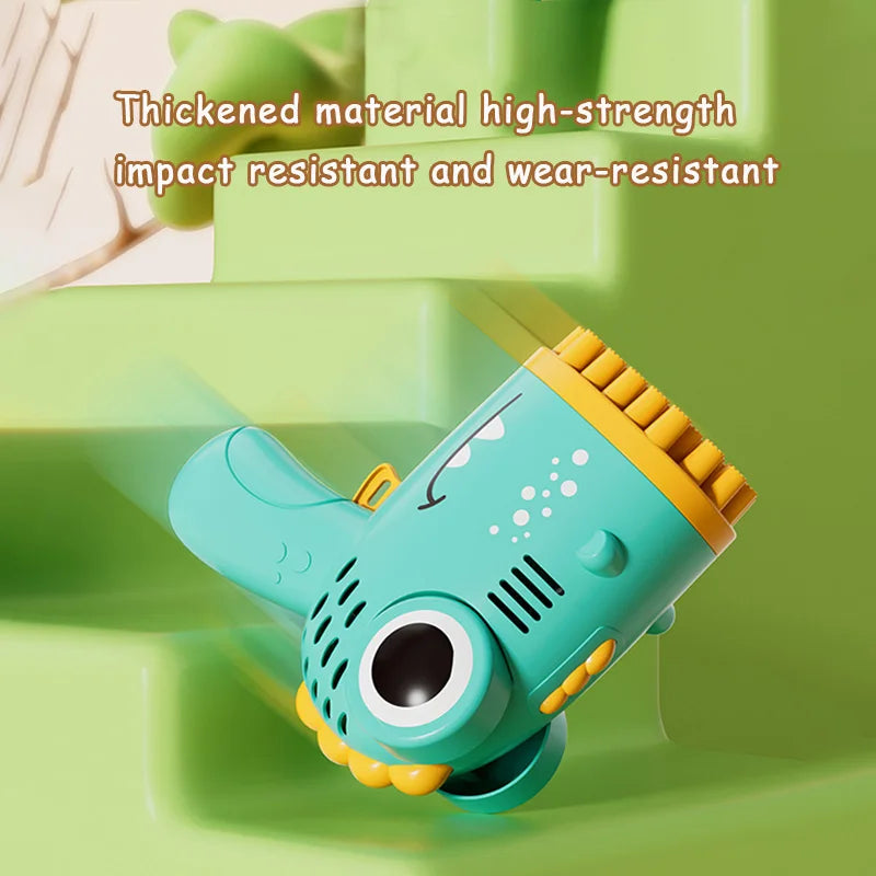 40-Hole Dinosaur Bubble Gun – Electric Handheld Bubble Machine for Outdoor Parties (No Bubble Water)