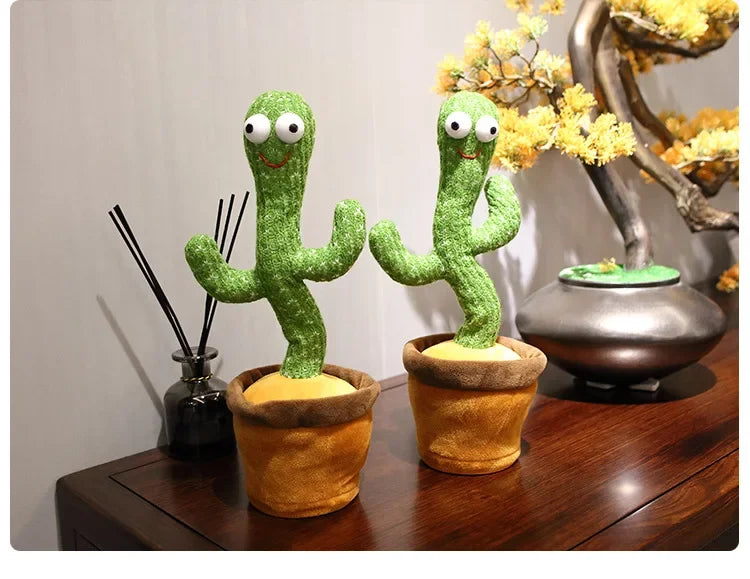 “Rechargeable Dancing Cactus Toy – Singing & Glowing Plush for Babies”
