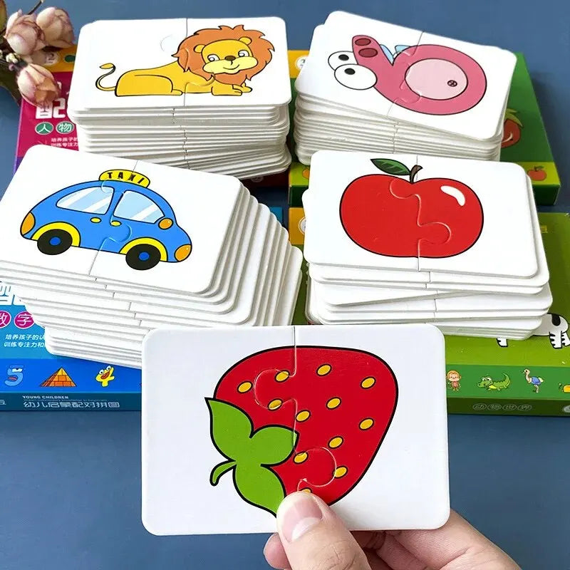 “32 Pcs Educational Matching Cards – Cognitive Puzzle Toy for Toddlers”