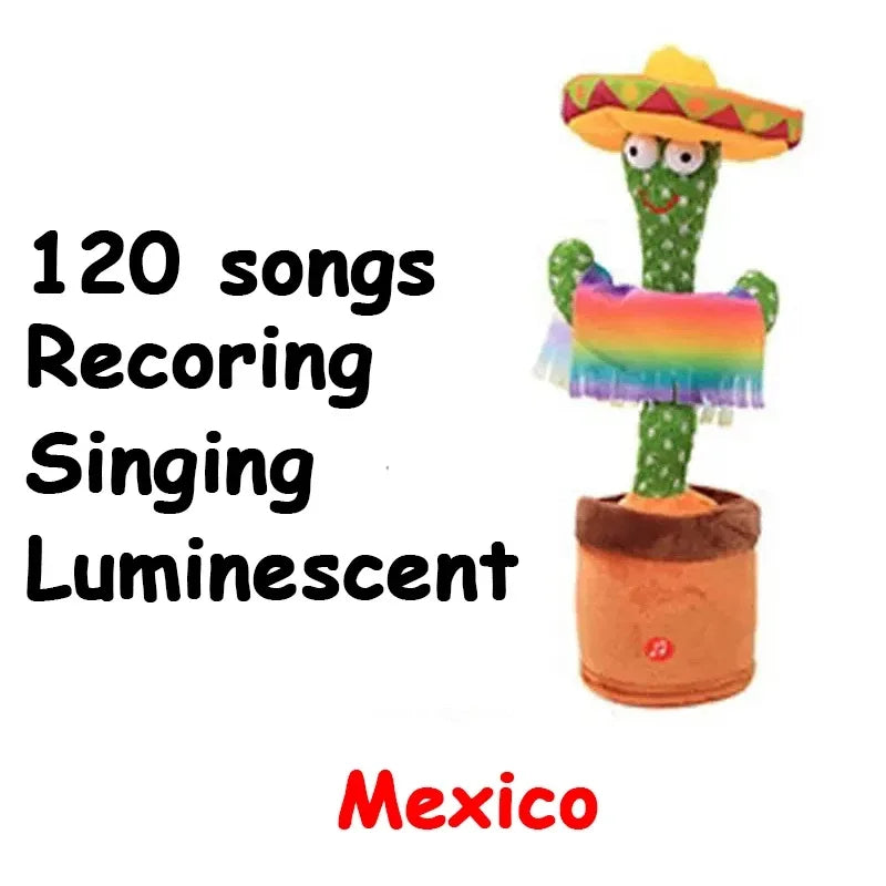 “Rechargeable Dancing Cactus Toy – Singing & Glowing Plush for Babies”