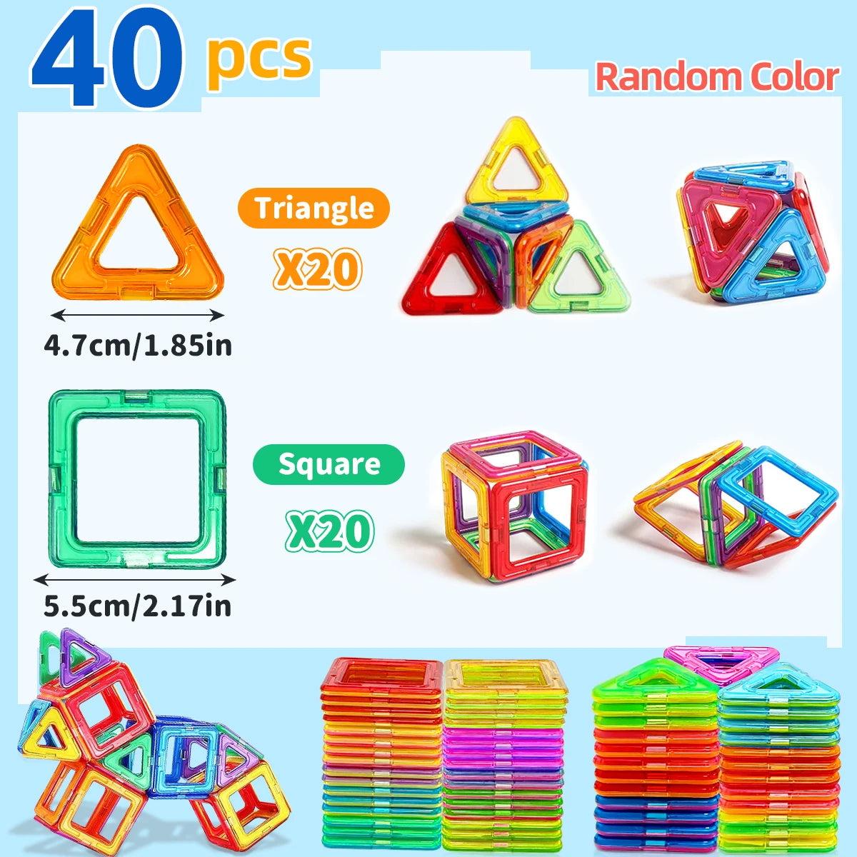 “Magnetic Building Blocks – STEM Construction Toy for Kids”