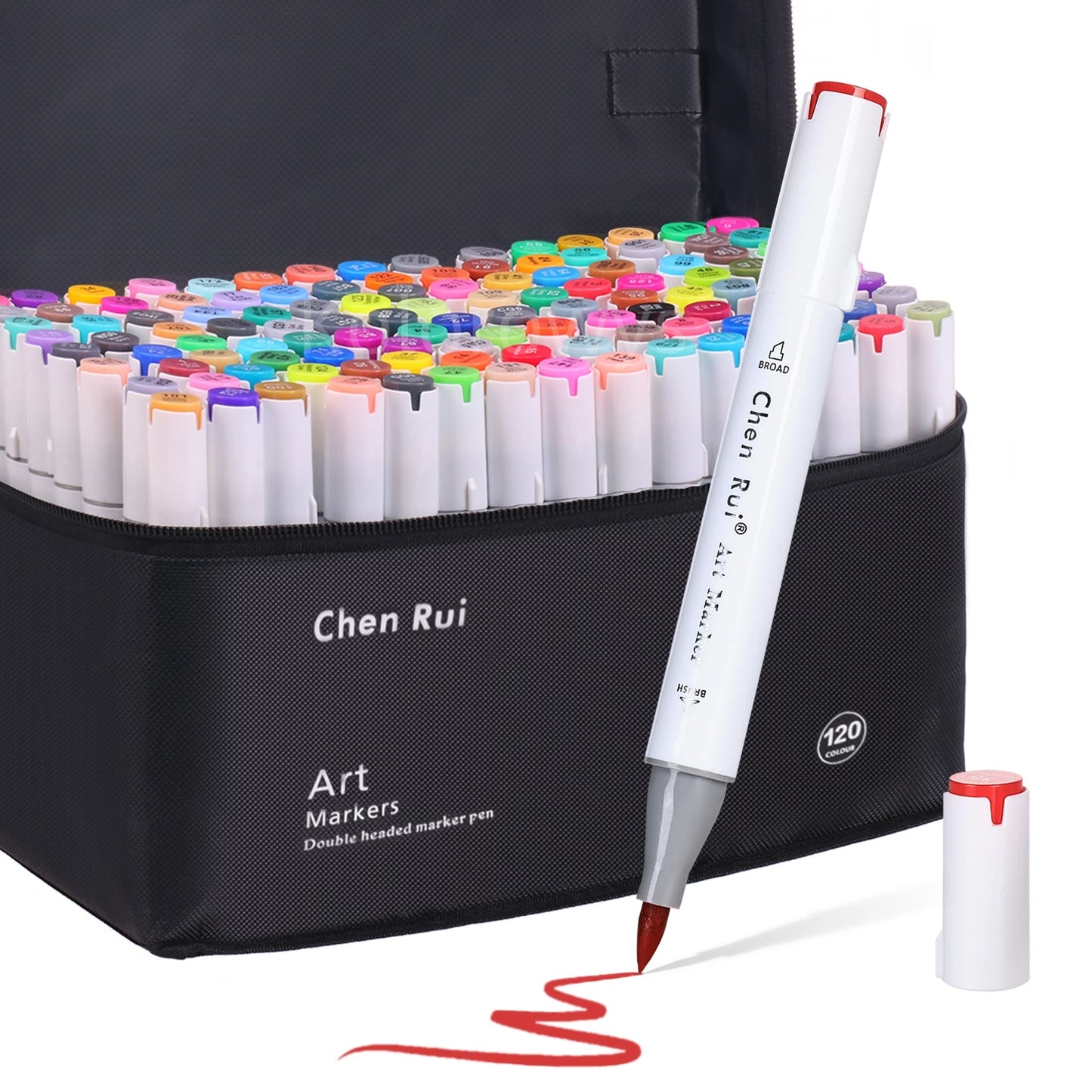 Alcohol Markers Set (48–168 Colors) – Dual Tip Brush & Chisel for Sketching & Coloring