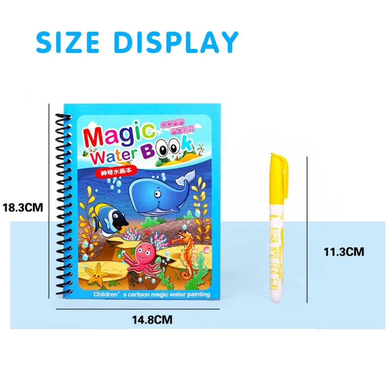 “Magic Water Drawing Book – Reusable Montessori Sensory Toy for Kids”