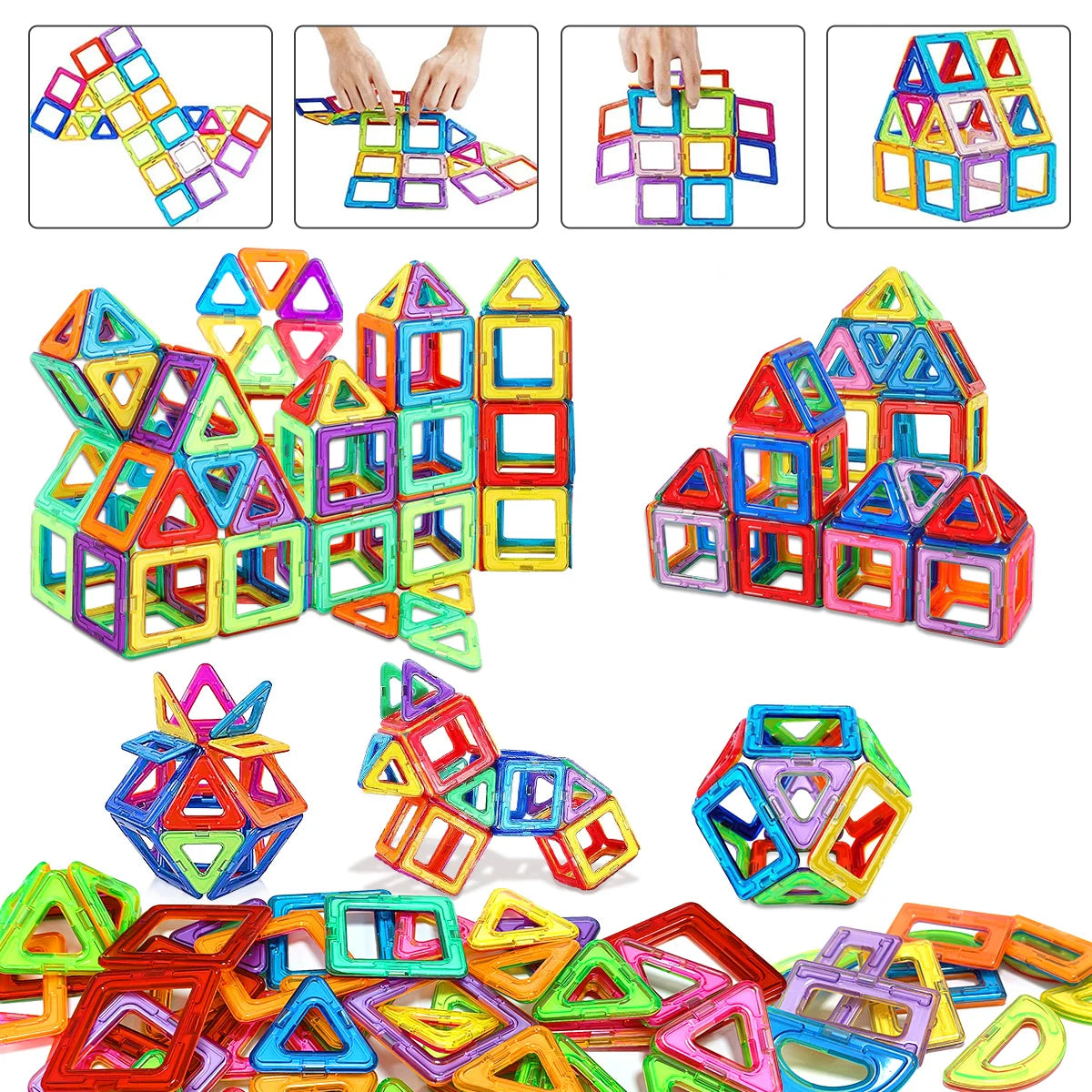 “Magnetic Building Blocks – STEM Construction Toy for Kids”