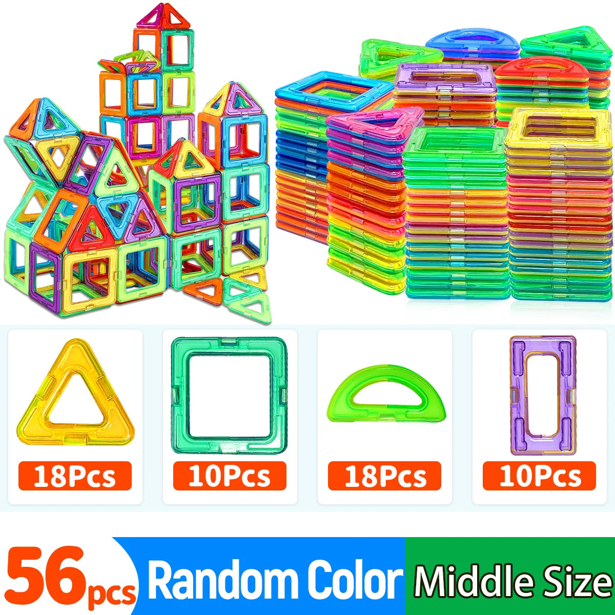 “Magnetic Building Blocks – STEM Construction Toy for Kids”