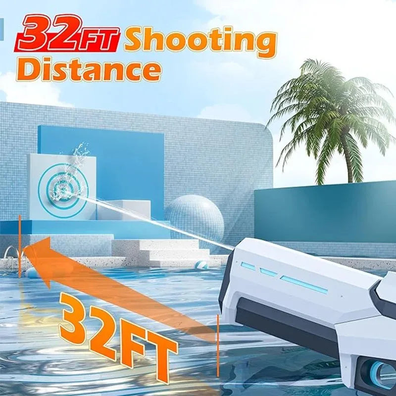 Electric Water Gun for Adults & Kids – Powerful Automatic Squirt Blaster | Summer Beach Toy Gift