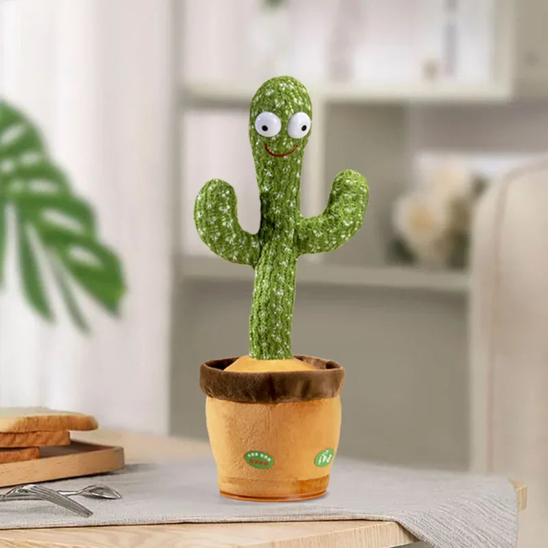 “Rechargeable Dancing Cactus Toy – Singing & Glowing Plush for Babies”