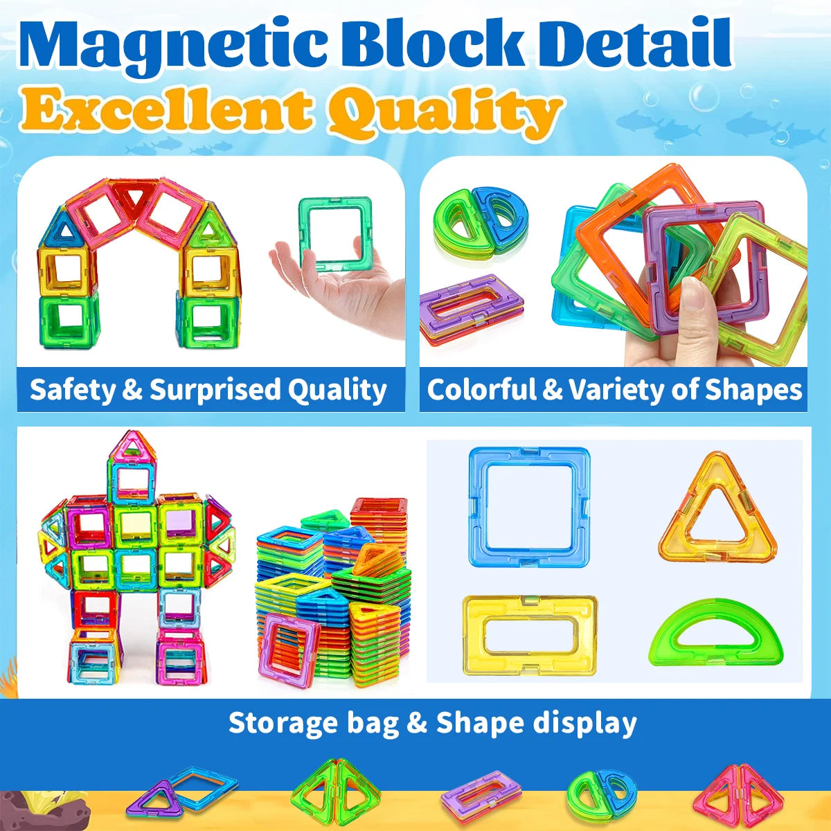 “Magnetic Building Blocks – STEM Construction Toy for Kids”