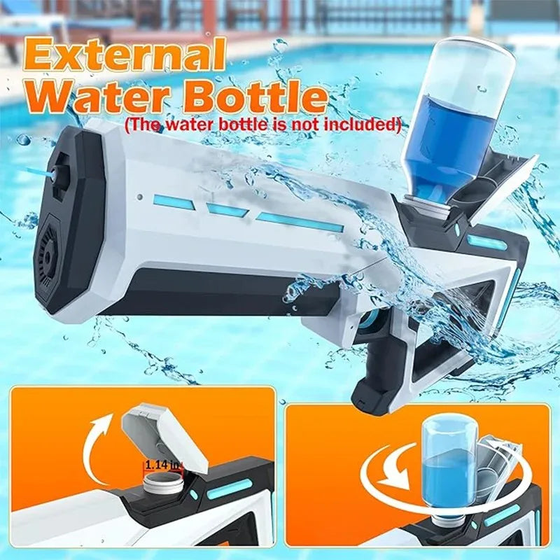 Electric Water Gun for Adults & Kids – Powerful Automatic Squirt Blaster | Summer Beach Toy Gift