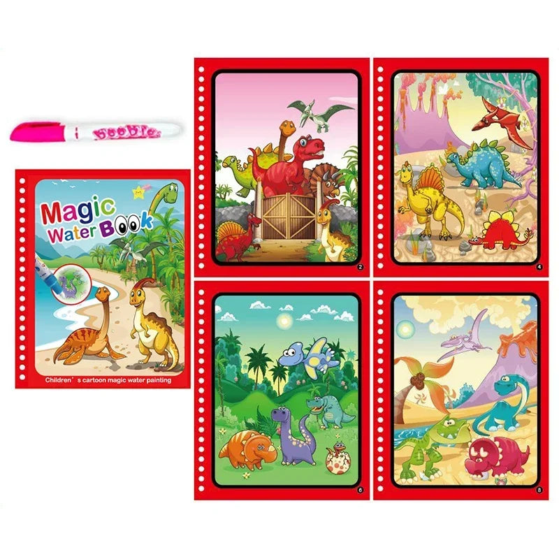 “Reusable Magic Water Drawing Book – Early Learning Toy with Pen”