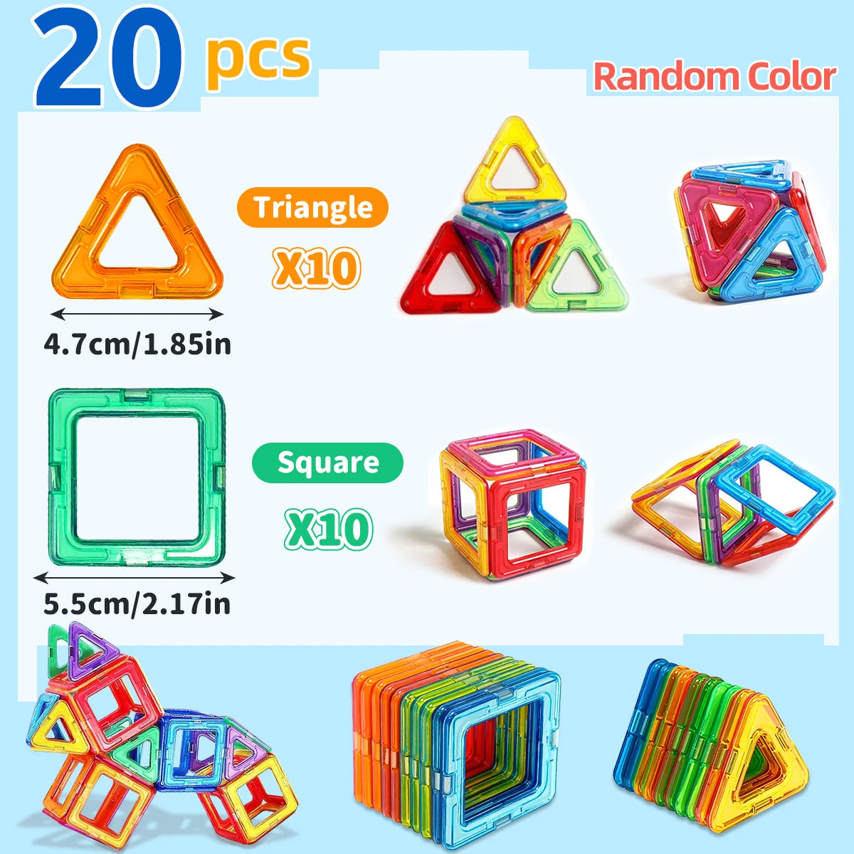 “Magnetic Building Blocks – STEM Construction Toy for Kids”
