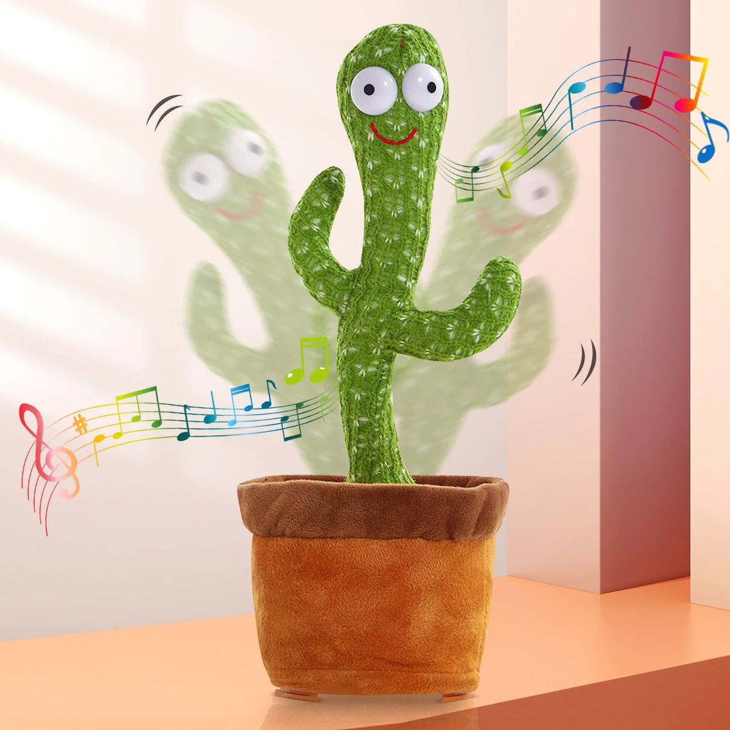 “Rechargeable Dancing Cactus Toy – Singing & Glowing Plush for Babies”