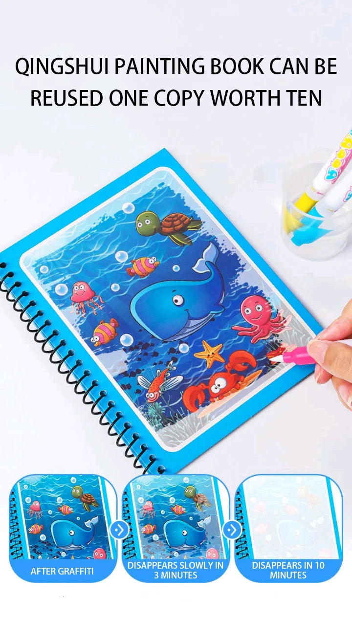 “Magic Water Drawing Book – Reusable Montessori Sensory Toy for Kids”