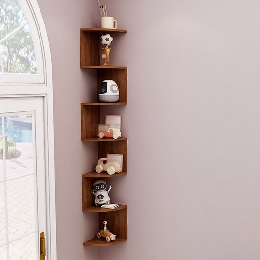 Solid Wood Corner Bookshelf Multi-layer