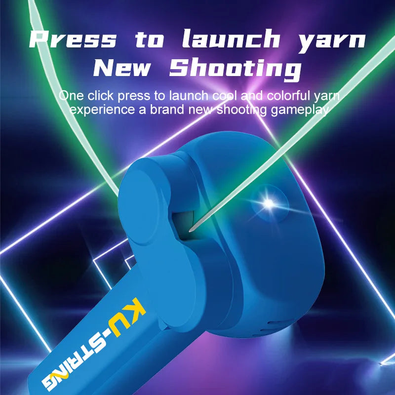 Glow-in-the-Dark String Launcher Toy – Handheld Stress Relief for Kids & Party Fun