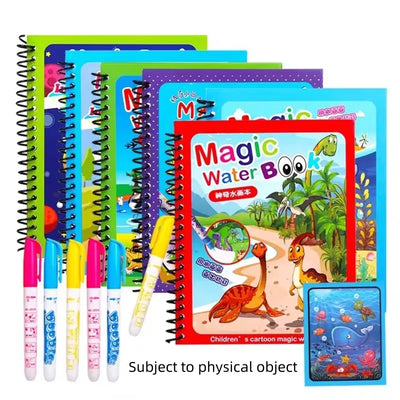 “Reusable Magic Water Drawing Book – Early Learning Toy with Pen”