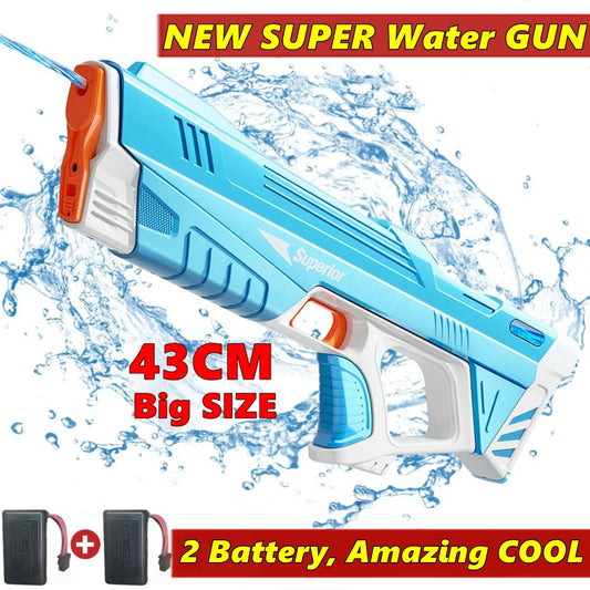 Automatic Electric Water Gun – 43cm Portable Outdoor Toy for Kids & Adults | Summer Beach Game