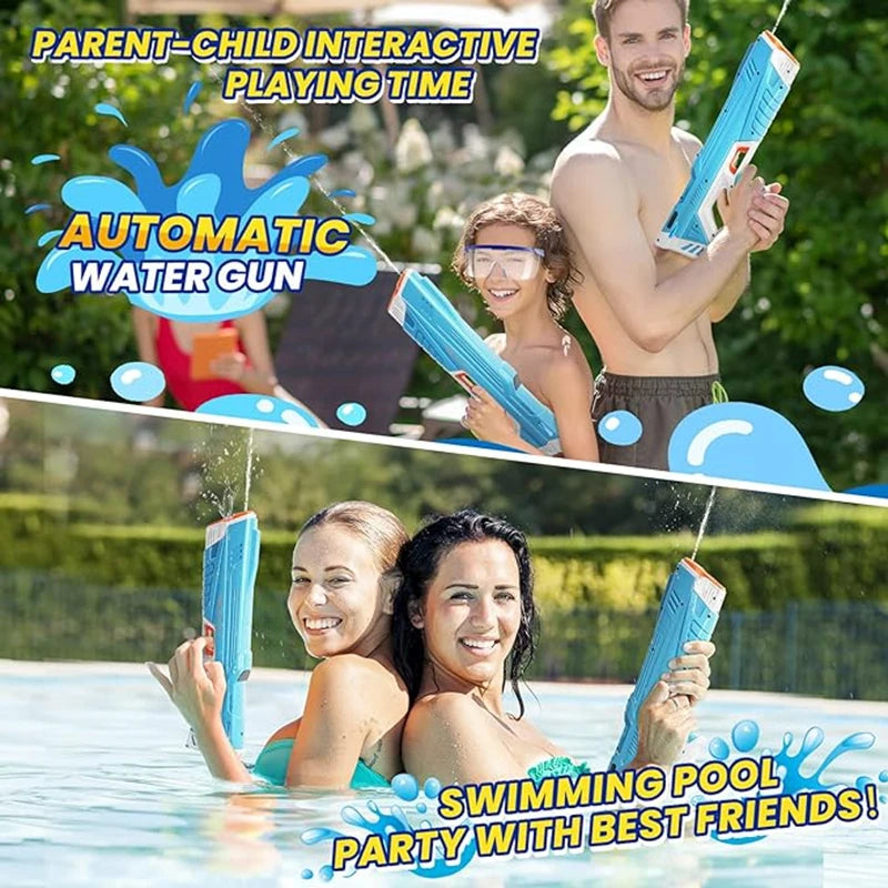 Automatic Electric Water Gun – 43cm Portable Outdoor Toy for Kids & Adults | Summer Beach Game