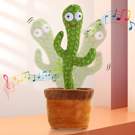 “Rechargeable Dancing Cactus Toy – Singing & Glowing Plush for Babies”