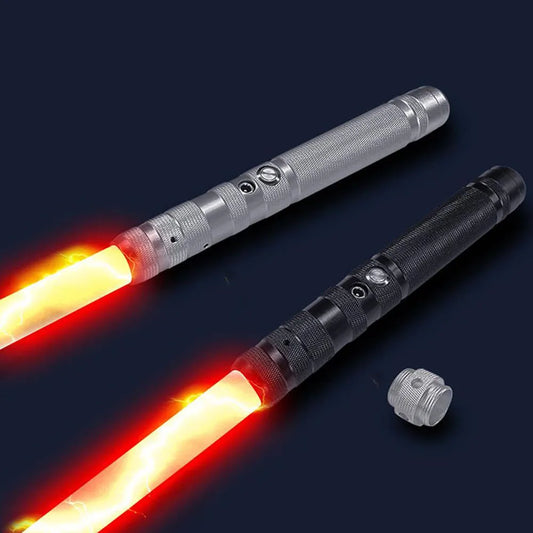 RGB Light Up Saber – 14-Color Metal Handle Lightsaber with Sound & USB Rechargeable